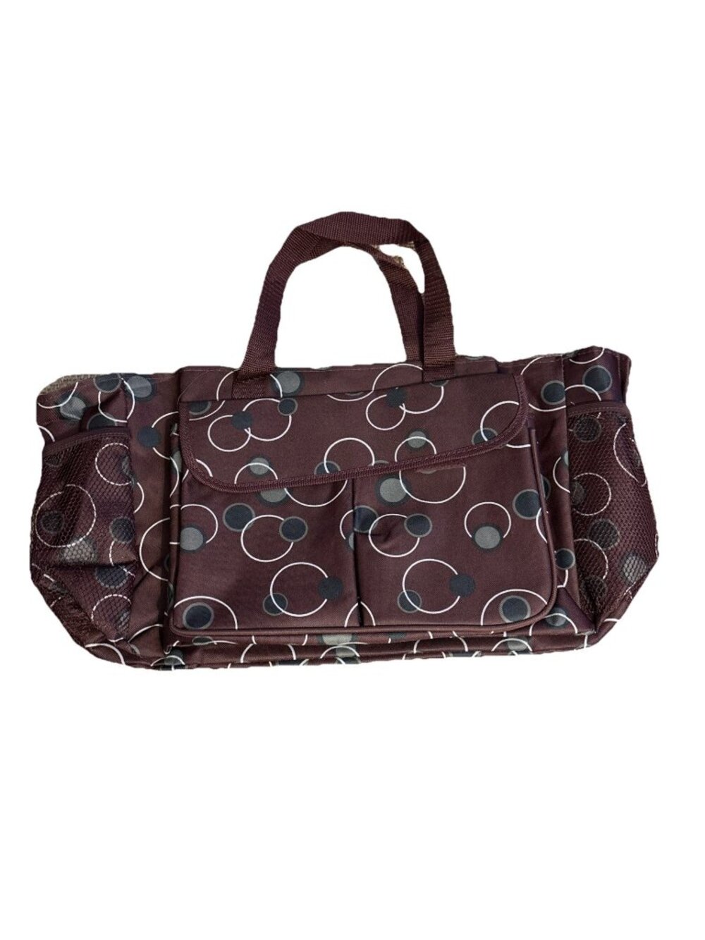 AARP Tote Bag Approx 16” x 11” x 7” Open Top Brown Tote Diaper Bag With Pocket